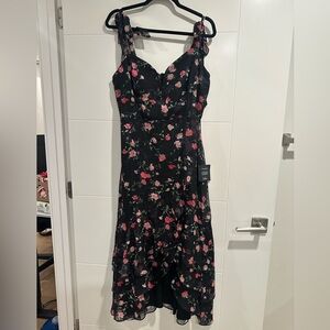 Lulu's Black Floral Dress